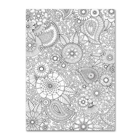 Hello Angel 'Paisley Floral' Canvas Art,14x19